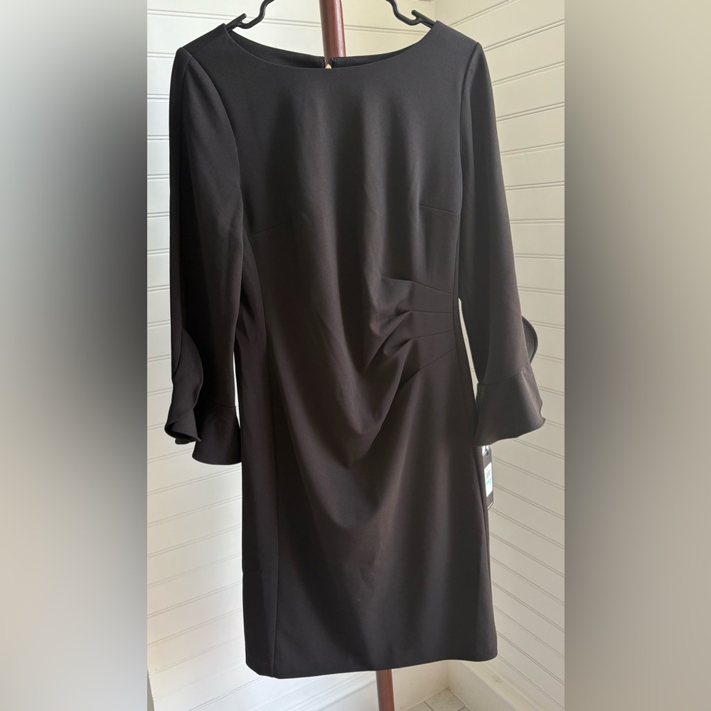 Karl Lagerfeld Flared Sleeve Ruched Dress